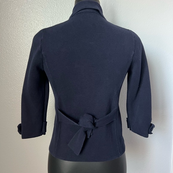 J. Crew Navy Blue Double-breasted Sweater Jacket - Picture 2 of 3